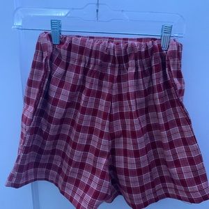 plaid shorts